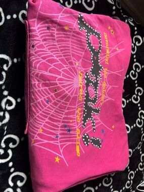 Pink spider hoodie